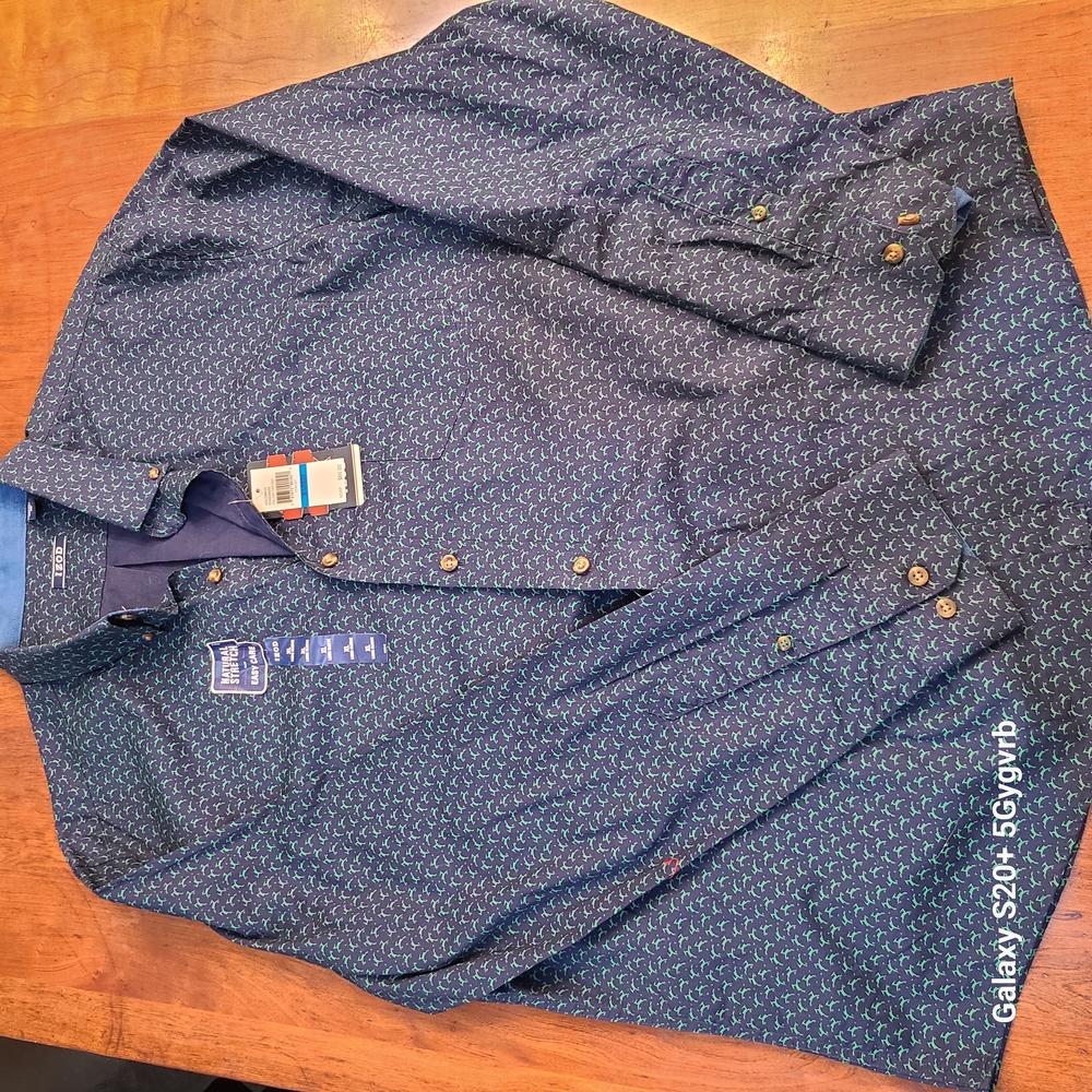 Izod Men's Blue Dress Shirt